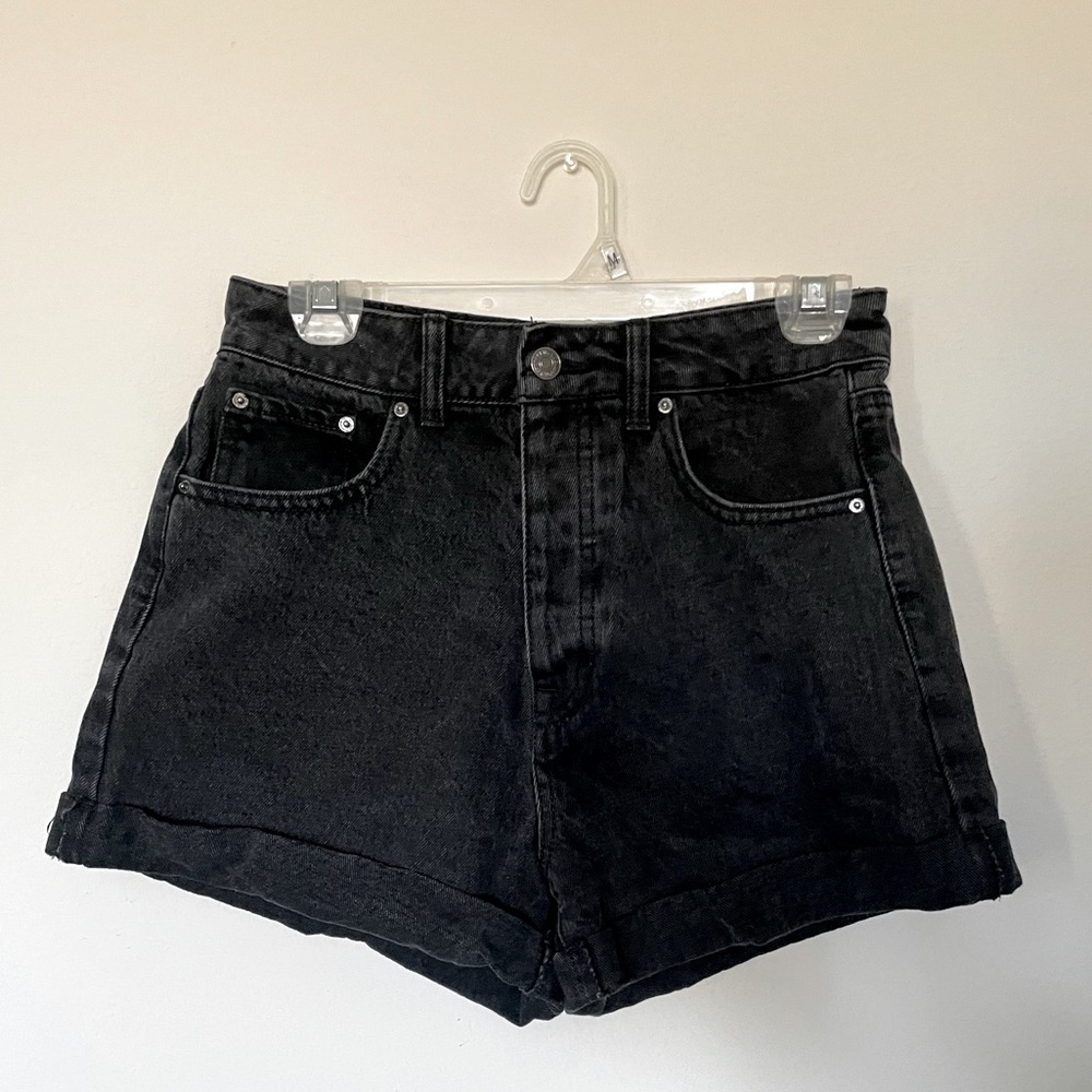 High Waisted black Jean shorts